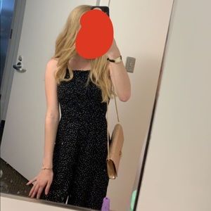 Urban outfitters black patterned jumpsuit